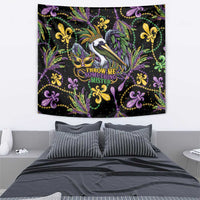 Mardi Gras Pelican Tapestry Throw me Something Mister! - Wonder Print Shop