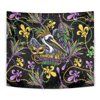 Mardi Gras Pelican Tapestry Throw me Something Mister! - Wonder Print Shop