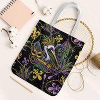 Mardi Gras Pelican Tote Bag Throw me Something Mister! - Wonder Print Shop