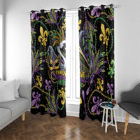 Mardi Gras Pelican Window Curtain Throw me Something Mister! - Wonder Print Shop