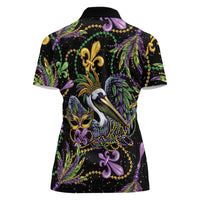 Mardi Gras Pelican Women Polo Shirt Throw me Something Mister! - Wonder Print Shop