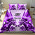 Personalized Kentucky Horse Racing Bedding Set Happy 150th Anniversary Purple Style
