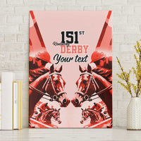 Personalized Kentucky Horse Racing Canvas Wall Art Happy 151st Anniversary Red Style LT9