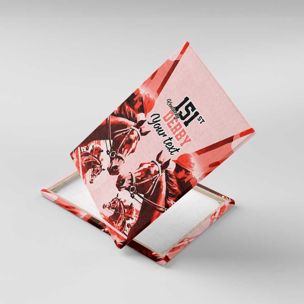 Personalized Kentucky Horse Racing Canvas Wall Art Happy 151st Anniversary Red Style LT9