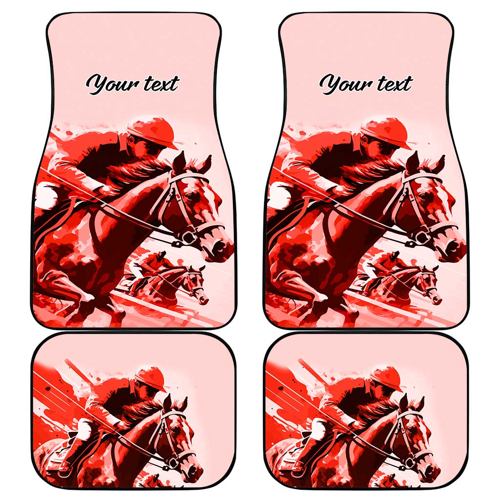 Personalized Kentucky Horse Racing Car Mats Happy 151st Anniversary Red Style LT9