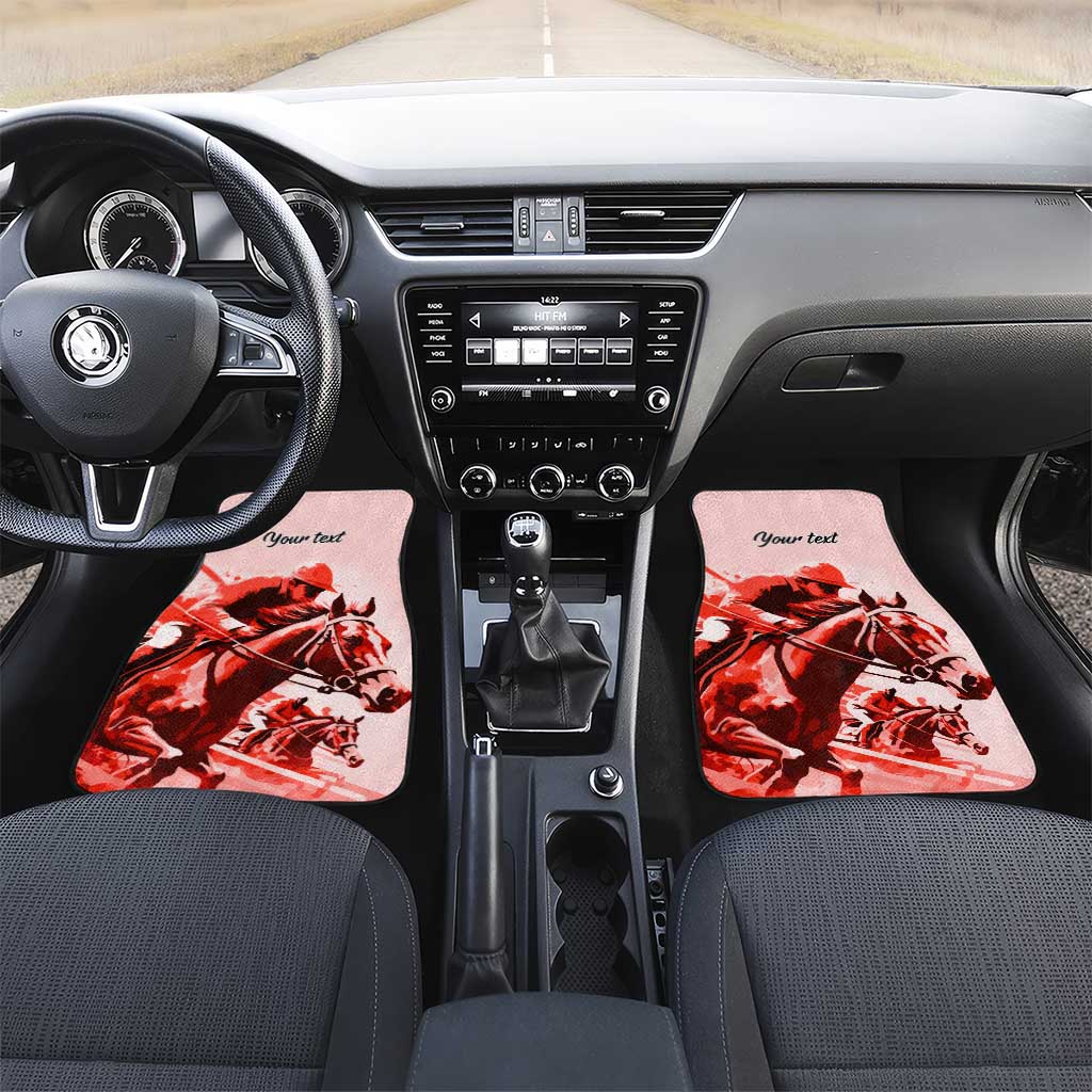 Personalized Kentucky Horse Racing Car Mats Happy 151st Anniversary Red Style LT9