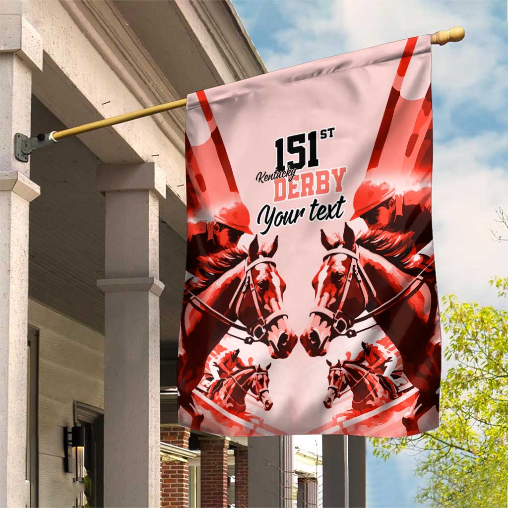 Personalized Kentucky Horse Racing Garden Flag Happy 151st Anniversary Red Style LT9