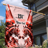 Personalized Kentucky Horse Racing Garden Flag Happy 151st Anniversary Red Style LT9