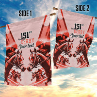 Personalized Kentucky Horse Racing Garden Flag Happy 151st Anniversary Red Style LT9