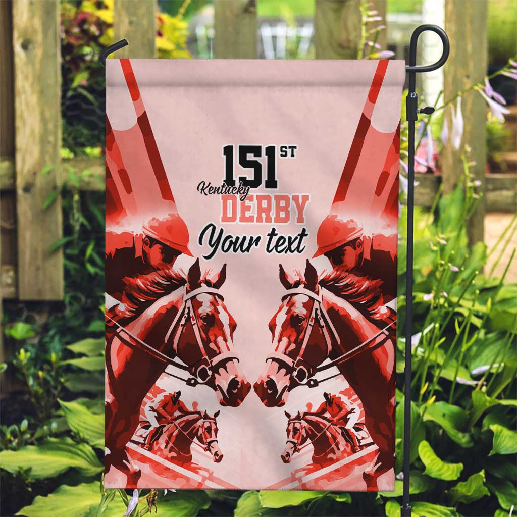 Personalized Kentucky Horse Racing Garden Flag Happy 151st Anniversary Red Style LT9