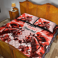 Personalized Kentucky Horse Racing Quilt Bed Set Happy 151st Anniversary Red Style LT9