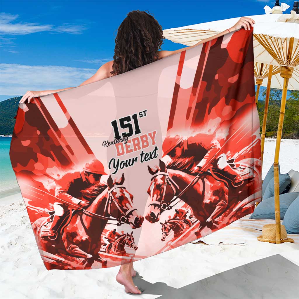 Personalized Kentucky Horse Racing Sarong Happy 151st Anniversary Red Style LT9