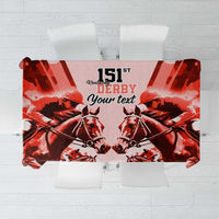 Personalized Kentucky Horse Racing Tablecloth Happy 151st Anniversary Red Style LT9