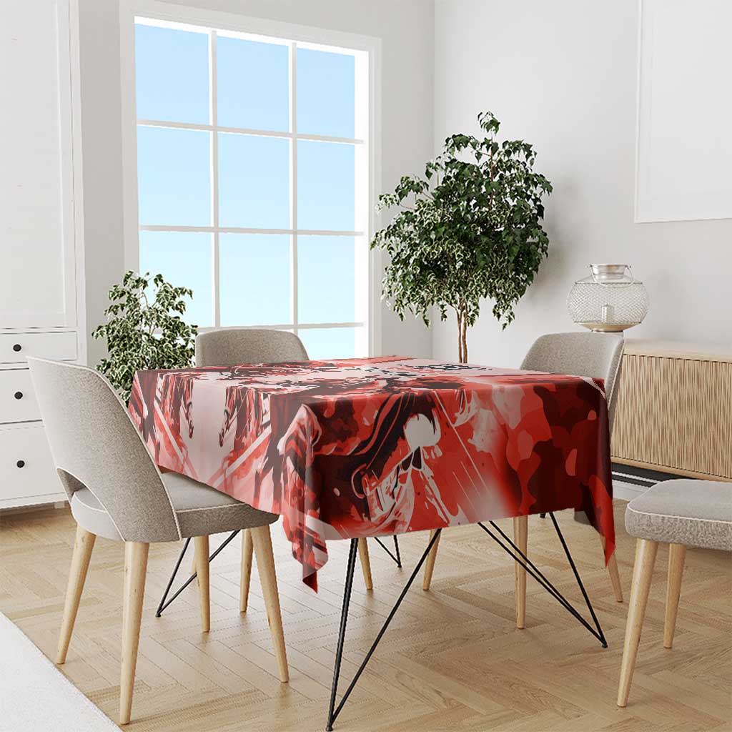 Personalized Kentucky Horse Racing Tablecloth Happy 151st Anniversary Red Style LT9