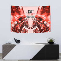 Personalized Kentucky Horse Racing Tapestry Happy 151st Anniversary Red Style LT9