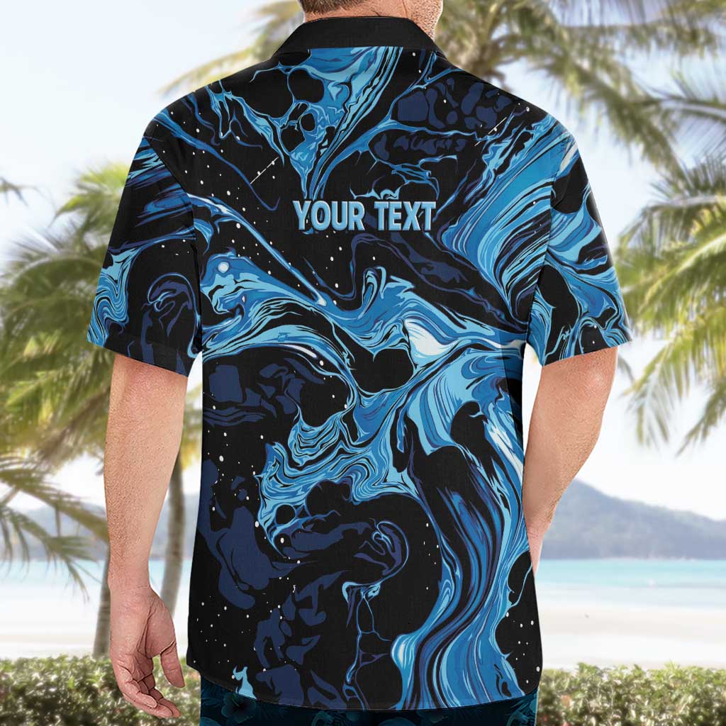 I Like My Ice Crushed Personalized Hawaiian Shirt Ice Blue White Marble Seamless