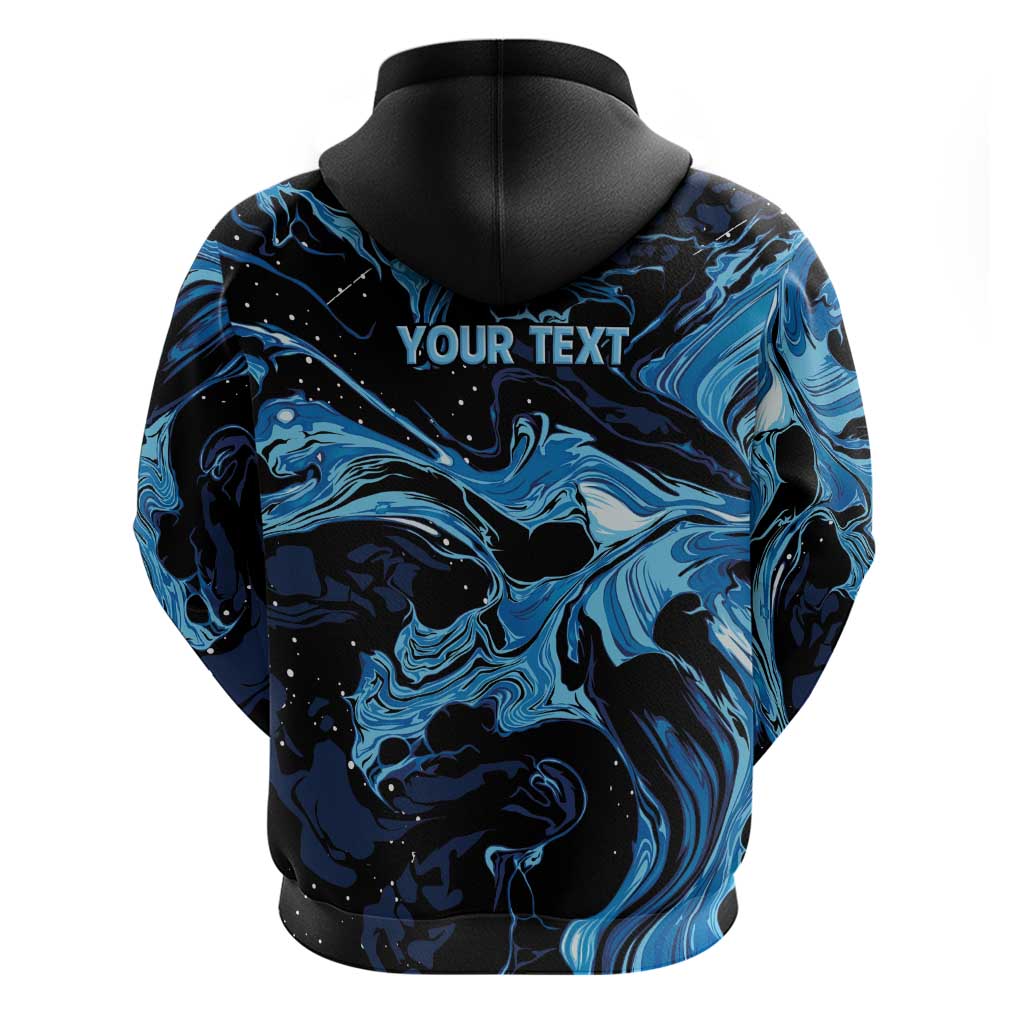 I Like My Ice Crushed Personalized Hoodie Ice Blue White Marble Seamless