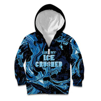 I Like My Ice Crushed Personalized Kid Hoodie Ice Blue White Marble Seamless