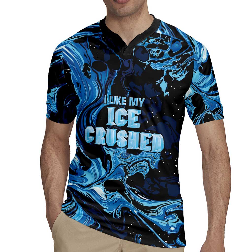 I Like My Ice Crushed Personalized Rugby Jersey Ice Blue White Marble Seamless