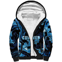 I Like My Ice Crushed Personalized Sherpa Hoodie Ice Blue White Marble Seamless