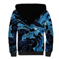 I Like My Ice Crushed Personalized Sherpa Hoodie Ice Blue White Marble Seamless