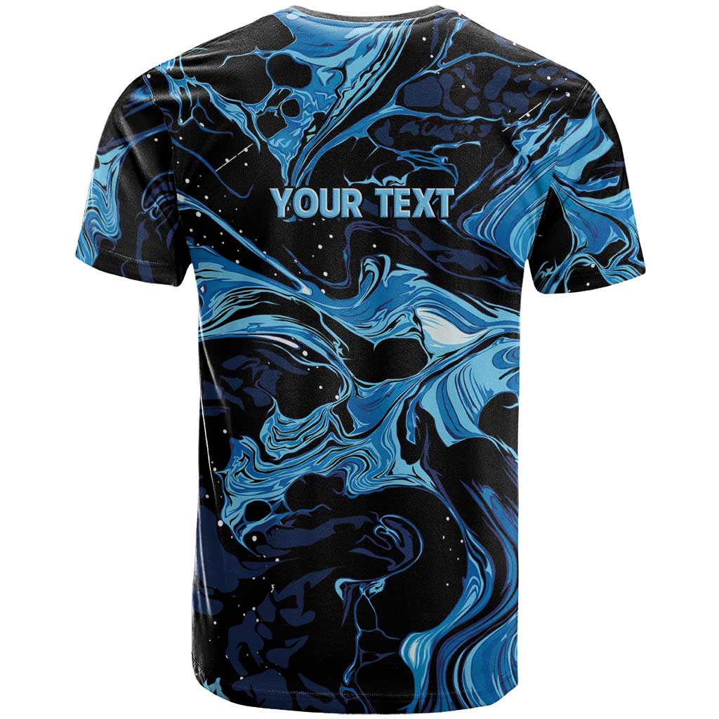 I Like My Ice Crushed Personalized T Shirt Ice Blue White Marble Seamless