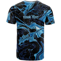 I Like My Ice Crushed Personalized T Shirt Ice Blue White Marble Seamless
