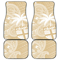 Custom Indo Fijians Car Mats Fiji ke Hindustani Polyneisan Paisley Beige Style LT9 - Wonder Print Shop