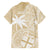Custom Indo Fijians Family Matching Off Shoulder Maxi Dress and Hawaiian Shirt Fiji ke Hindustani Polyneisan Paisley Beige Style LT9 - Wonder Print Shop
