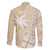Custom Indo Fijians Family Matching Off Shoulder Maxi Dress and Hawaiian Shirt Fiji ke Hindustani Polyneisan Paisley Beige Style LT9 - Wonder Print Shop