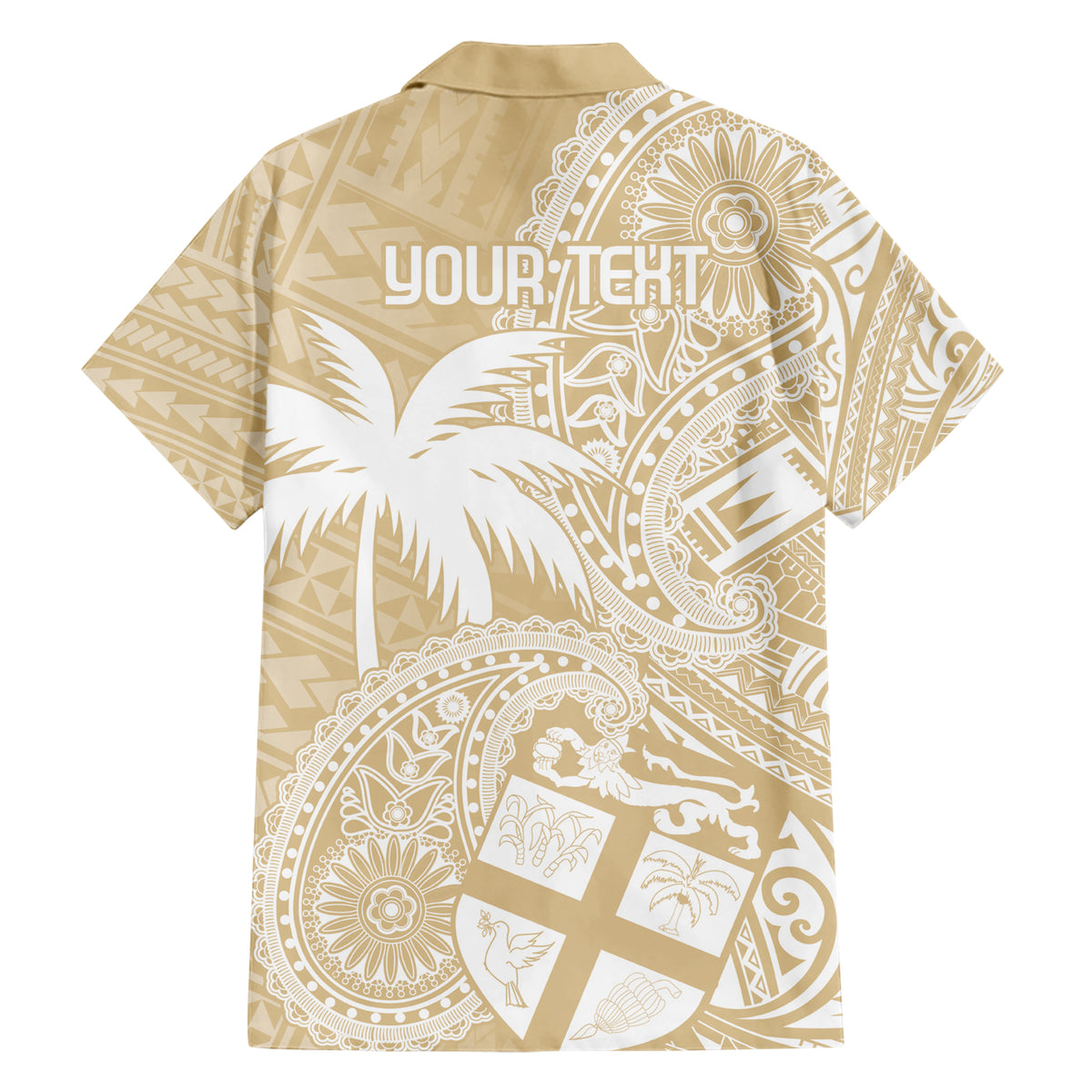 Custom Indo Fijians Hawaiian Shirt Fiji ke Hindustani Polyneisan Paisley Beige Style - Wonder Print Shop