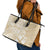 Custom Indo Fijians Leather Tote Bag Fiji ke Hindustani Polyneisan Paisley Beige Style - Wonder Print Shop