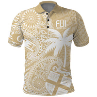 Custom Indo Fijians Polo Shirt Fiji ke Hindustani Polyneisan Paisley Beige Style - Wonder Print Shop