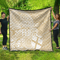 Custom Indo Fijians Quilt Fiji ke Hindustani Polyneisan Paisley Beige Style - Wonder Print Shop