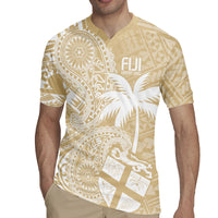 Custom Indo Fijians Rugby Jersey Fiji ke Hindustani Polyneisan Paisley Beige Style - Wonder Print Shop