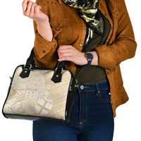 Custom Indo Fijians Shoulder Handbag Fiji ke Hindustani Polyneisan Paisley Beige Style