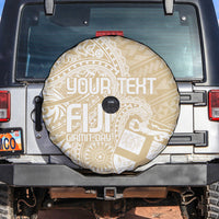 Custom Indo Fijians Spare Tire Cover Fiji ke Hindustani Polyneisan Paisley Beige Style - Wonder Print Shop