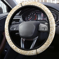 Indo Fijians Steering Wheel Cover Fiji ke Hindustani Polyneisan Paisley Beige Style - Wonder Print Shop