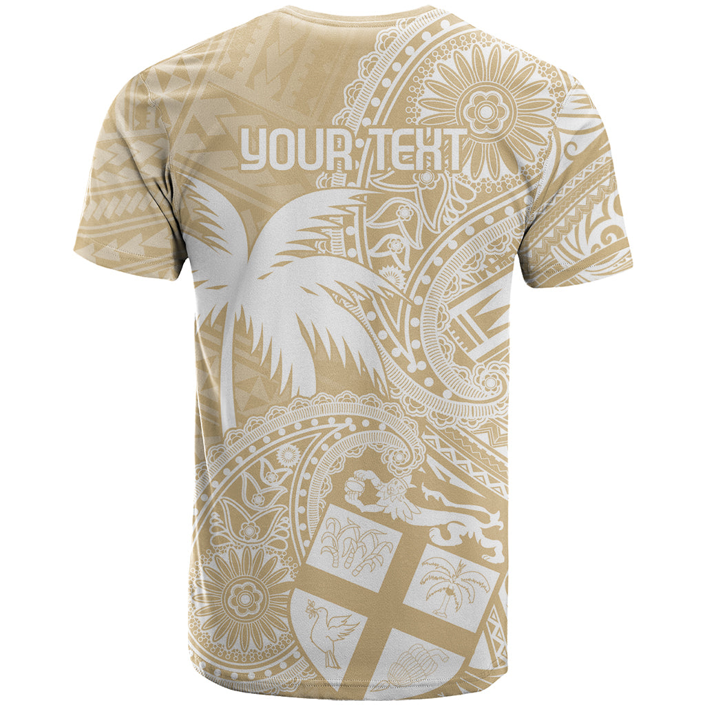 Custom Indo Fijians T Shirt Fiji ke Hindustani Polyneisan Paisley Beige Style - Wonder Print Shop