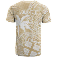 Custom Indo Fijians T Shirt Fiji ke Hindustani Polyneisan Paisley Beige Style - Wonder Print Shop