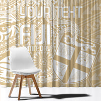 Custom Indo Fijians Window Curtain Fiji ke Hindustani Polyneisan Paisley Beige Style - Wonder Print Shop