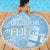 Custom Indo Fijians Beach Blanket Fiji ke Hindustani Polyneisan Paisley Blue Style LT9 - Wonder Print Shop