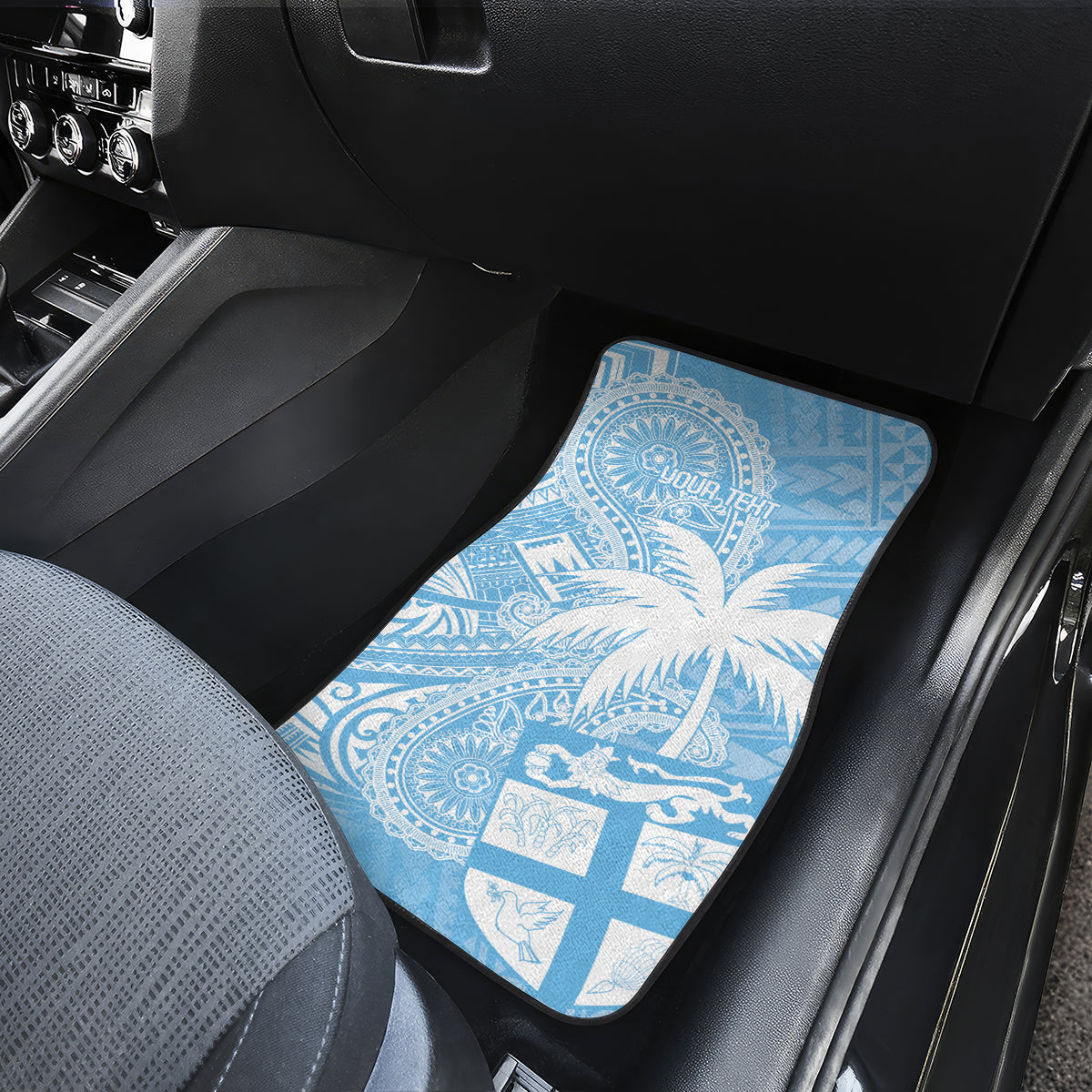 Custom Indo Fijians Car Mats Fiji ke Hindustani Polyneisan Paisley Blue Style LT9 - Wonder Print Shop