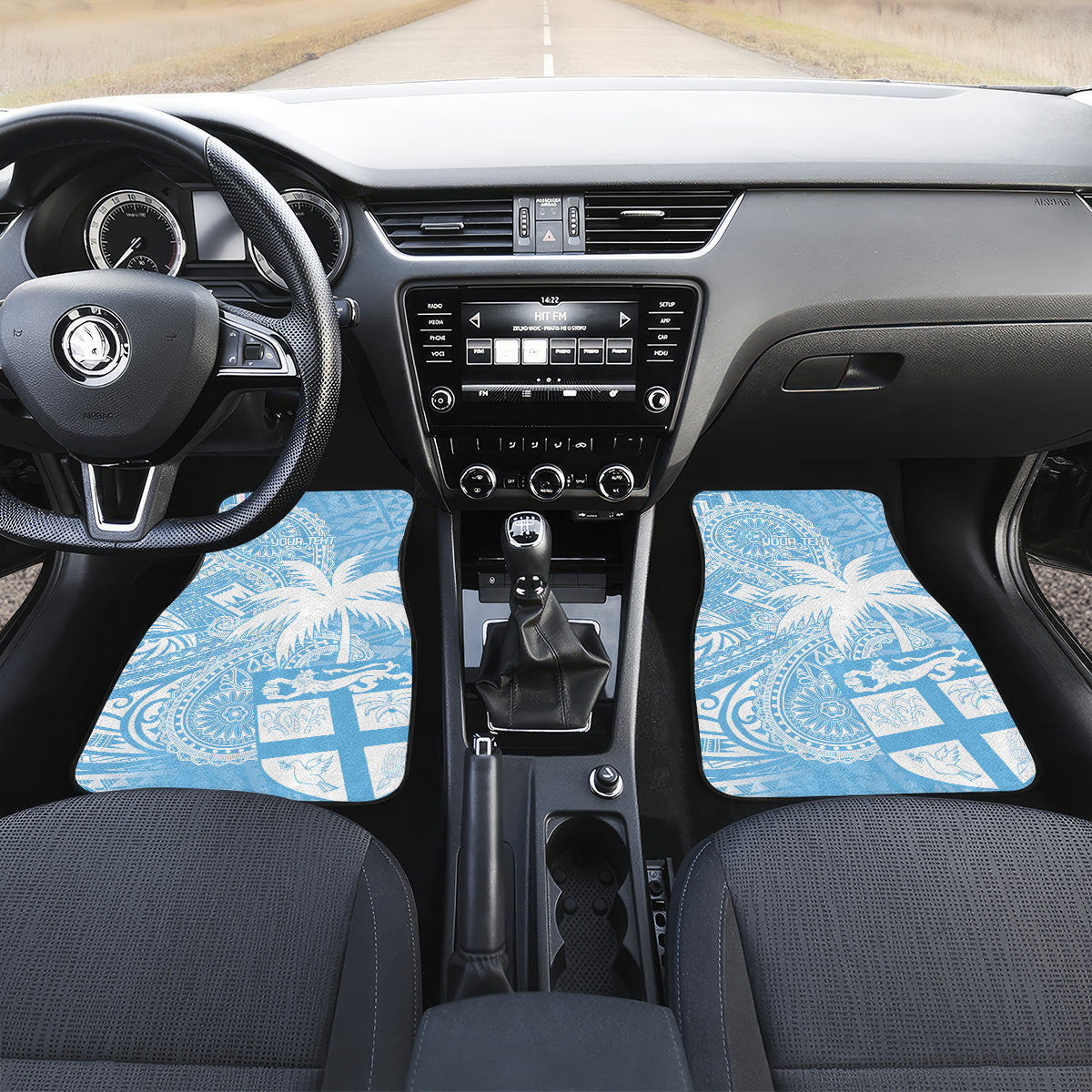 Custom Indo Fijians Car Mats Fiji ke Hindustani Polyneisan Paisley Blue Style LT9 - Wonder Print Shop
