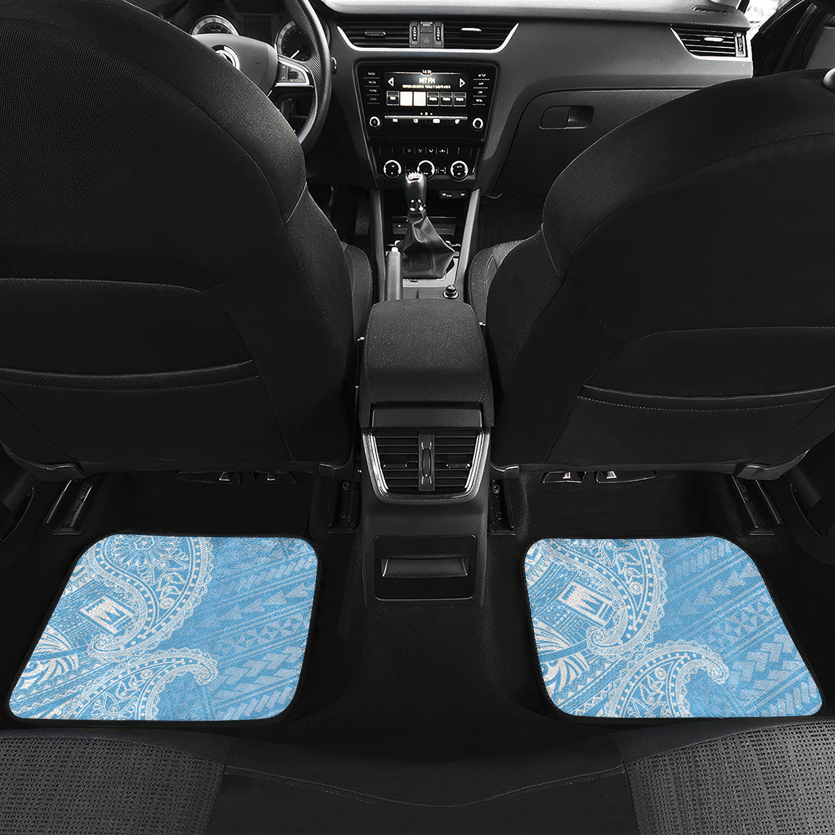 Custom Indo Fijians Car Mats Fiji ke Hindustani Polyneisan Paisley Blue Style LT9 - Wonder Print Shop