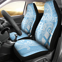 Custom Indo Fijians Car Seat Cover Fiji ke Hindustani Polyneisan Paisley Blue Style LT9 - Wonder Print Shop