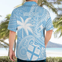 Custom Indo Fijians Hawaiian Shirt Fiji ke Hindustani Polyneisan Paisley Blue Style - Wonder Print Shop