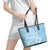 Custom Indo Fijians Leather Tote Bag Fiji ke Hindustani Polyneisan Paisley Blue Style - Wonder Print Shop