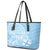 Custom Indo Fijians Leather Tote Bag Fiji ke Hindustani Polyneisan Paisley Blue Style - Wonder Print Shop