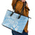 Custom Indo Fijians Leather Tote Bag Fiji ke Hindustani Polyneisan Paisley Blue Style - Wonder Print Shop
